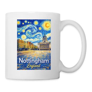Nottingham, England - Tasse - Weiß - Rechts
