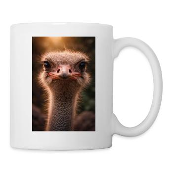 Strauß-Nahaufnahme in warmem Ton - Tasse - Weiß - Rechts