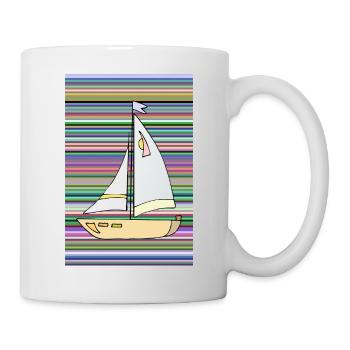 Segelboot - Tasse - Weiß - Rechts