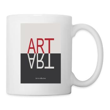ART Reflection Minimalist Concept Poster - Mug - white - Right