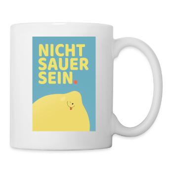 Nicht sauer sein lustige Zitrone Poster - Tasse - Weiß - Rechts