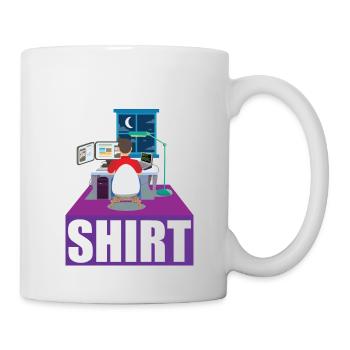 Night Shift Coder Programmer Desk Graphic - Mug - white - Right