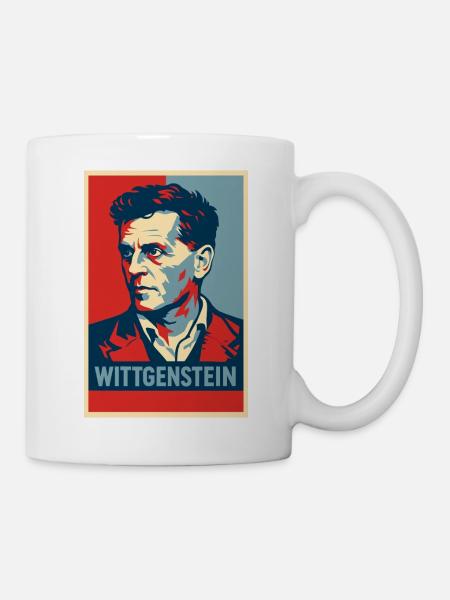 Wittgenstein Pop-Porträt - Tasse - Weiß