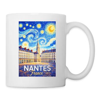 Nantes, Frankreich - Tasse - Weiß - Rechts