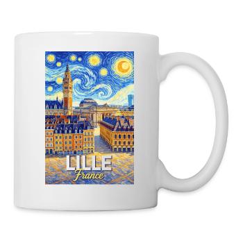 Lille, Frankreich - Tasse - Weiß - Rechts