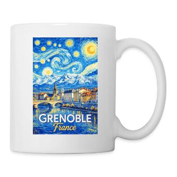 Grenoble, Frankreich - Tasse - Weiß - Rechts