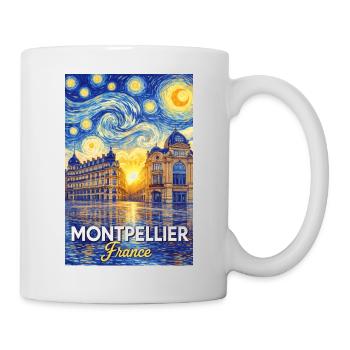 Montpellier, Frankreich - Tasse - Weiß - Rechts