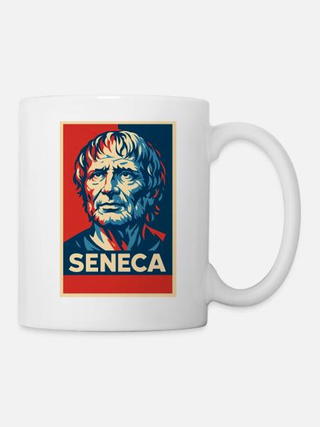 Seneca Pop Art Porträt - Tasse - Weiß