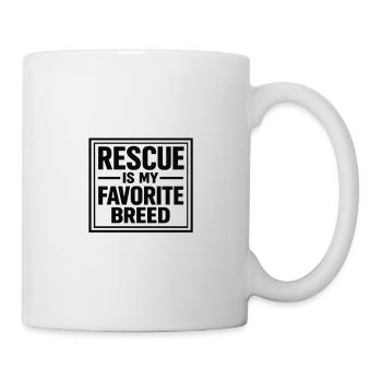 Rescue ist meine Lieblingsrasse - Tasse - Weiß - Rechts