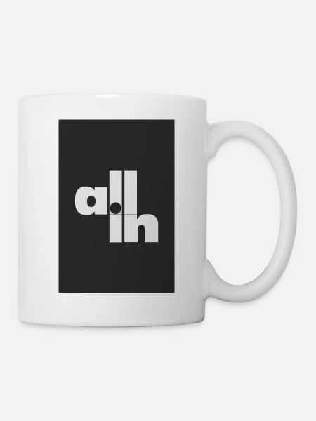Alles in Poker-Typografie - Tasse - Weiß
