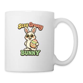 Stay Groovy Bunny Ostern Osterhase - Tasse - Weiß - Rechts