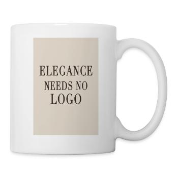 Elegance Needs No Logo – Quiet Luxury Design - Tasse - Weiß - Rechts