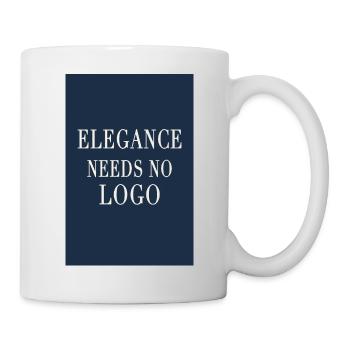 L’élégance n’a pas besoin de logo – style vieux argenté - Mug blanc - blanc - Droite