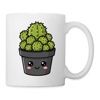 Kawaii-Kaktus-Topfgarten - Tasse - Weiß - Rechts