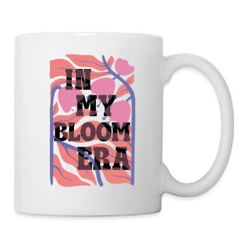 Bloom Nebula Floral Text Art - Mug - white - Right