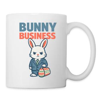 Osterhase in der Brusttasche Ostern - Tasse - Weiß - Rechts