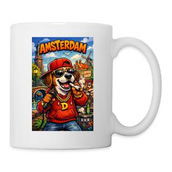 Amsterdam Dog Rapper - Mug - white - Right