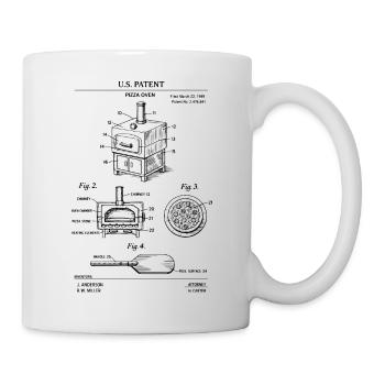 Pizza Oven Patent Blueprint  - Mug - white - Right