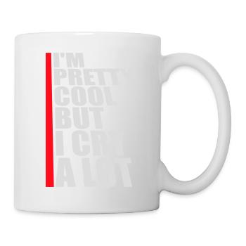 I'm Pretty Cool But I Cry A Lot Funny Emotional - Mug - white - Right