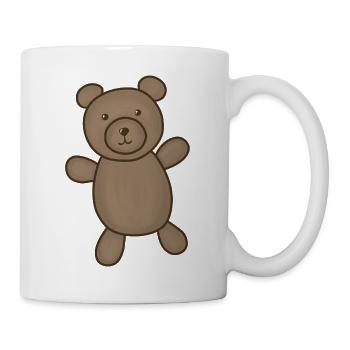 Cuddly Bear Brown Illustration - Mug - white - Right