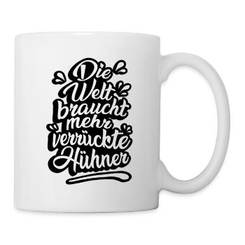 Fans de poulet - Coq - Coq - Poulet fleur - Bio - Mug blanc - blanc - Droite