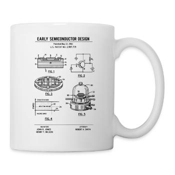 Conception précoce d’impression à semi-conducteurs brevet T- - Mug blanc - blanc - Droite