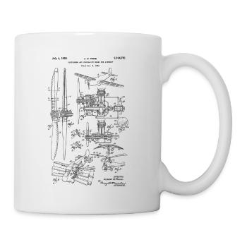 Vintage Aircraft Patent – Aeronautic Technical Board - Mug - white - Right