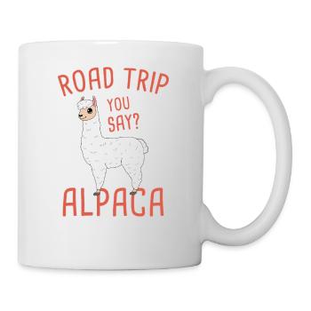 Alpaca My Jeep Funny Road Trip Alpaca Pun Design - Mug - white - Right