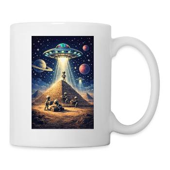 Alien Pyramid UFO - Tasse - Weiß - Rechts