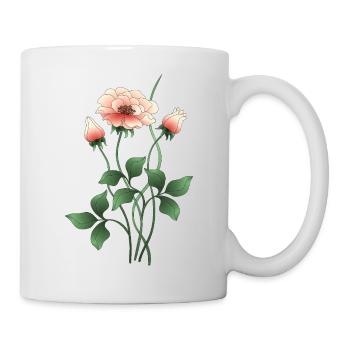 Fleur - Mug blanc - blanc - Droite
