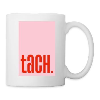 Tach - rosa rot - Tasse - Weiß - Rechts