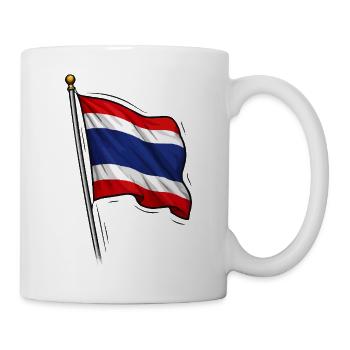 Thailand Fahne - Tasse - Weiß - Rechts