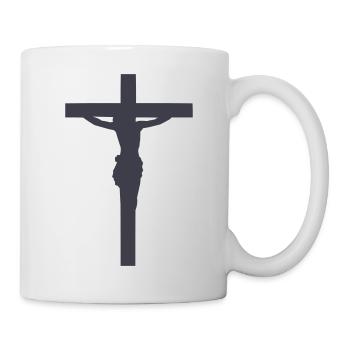 Jésus silhouette de croix - Mug blanc - blanc - Droite