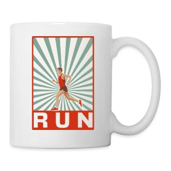 Run Runner Running Vintage Style - Mug - white - Right