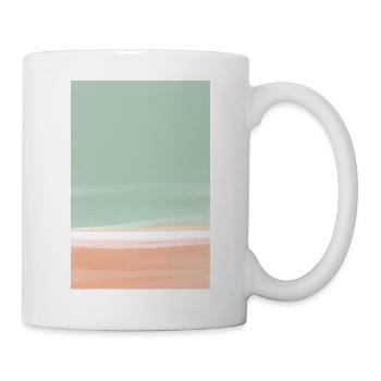 Green orange block - customizable - Mug - white - Right