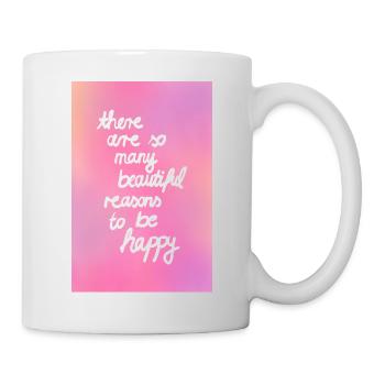 Beautiful reasons - pink gradient - Mug - white - Right