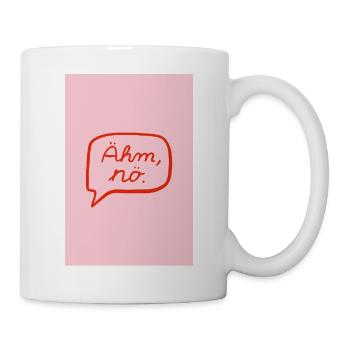 Um, nope - pink red - Mug - white - Right
