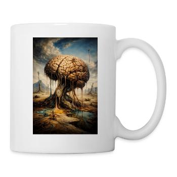 Melting Tree of Thought in Desert - Mug - white - Right