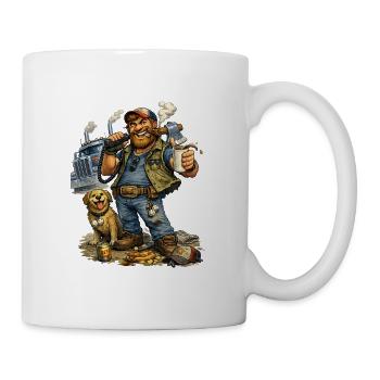 Trucker life Coffee break Dog - Mug - white - Right