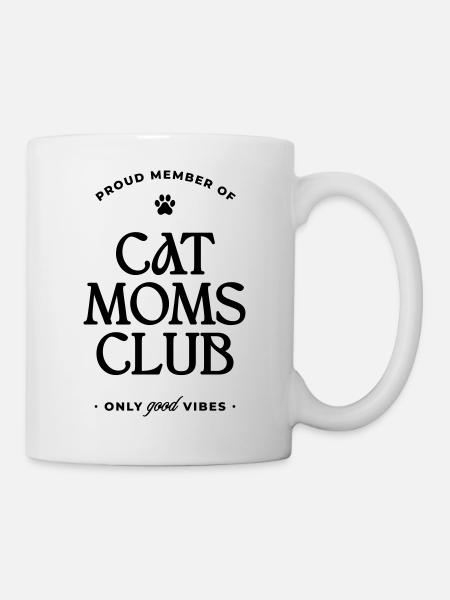 Cat Moms Club - Tasse - Weiß