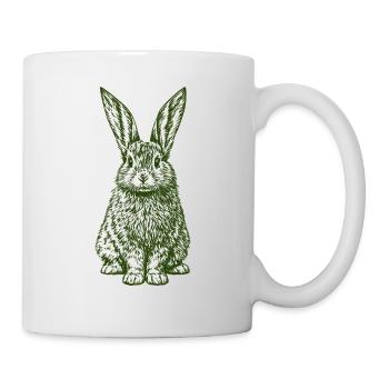 Lapin de Pâques Vintage du Lapin Vert - Mug blanc - blanc - Droite