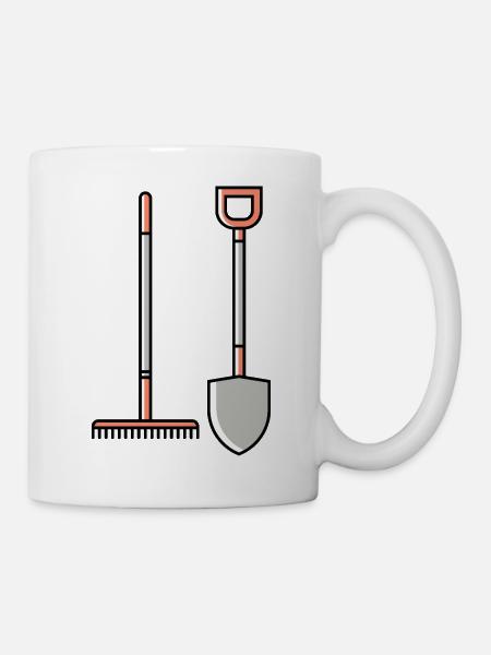 Schaufel icon - Tasse - Weiß