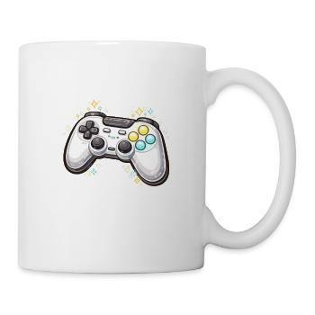 Glowing game controller with stardust - Mug - white - Right