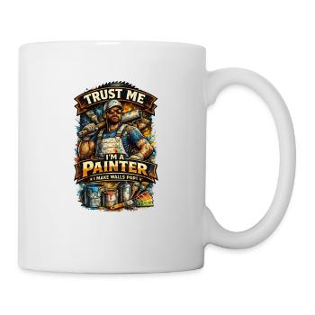 Vertrau mir, ich streiche Wände - Tasse - Weiß - Rechts