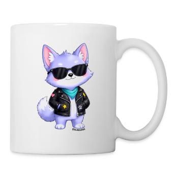 Little Purple Wolf Sticker - Mug - white - Right