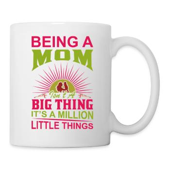 Être maman : un million de petites choses Chemise - Mug blanc - blanc - Droite