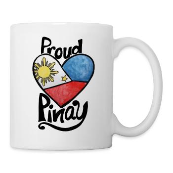 Philippinen-Flagge Herz-Skizze - Tasse - Weiß - Rechts