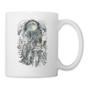 Friedhof Goth Humor - Tasse - Weiß - Rechts