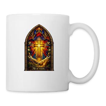 Auferstehung He is Risen Ostern Jesus - Tasse - Weiß - Rechts