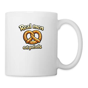 Real Men Eat Pretzels - Mug blanc - blanc - Droite